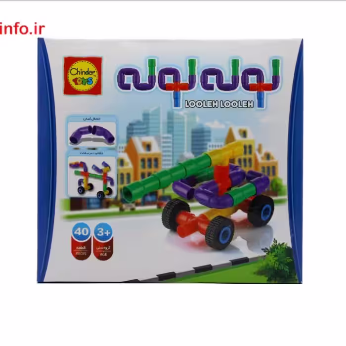 بازی فکری لوله لوله با 40 قطعه پلاستیکی برای ساخت اجسام 3 بعدی