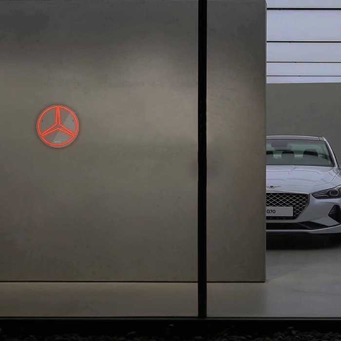 چراغ دیواری نئون دیزاین طرح Benz_RD