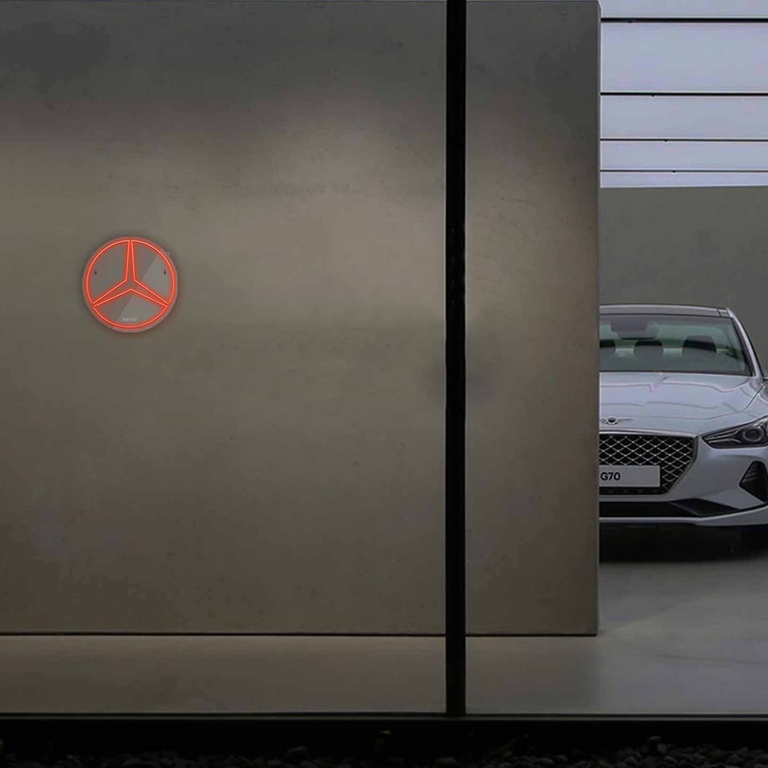 چراغ دیواری نئون دیزاین طرح Benz_RD