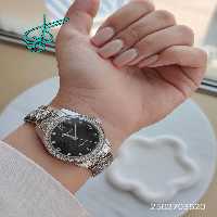 خرید ساعت زنانه الینا جدید صفحه گرد نقره ای مشکی رنگ ثابت کد 1920886 - ردگل