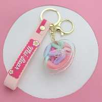 سرکلیدی شیشه ای آویز کیف آکواریومی بشقاب پرنده صورتی 33854