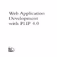 خرید و دانلود نسخه کامل کتاب Web Application Development with PHP 4.0