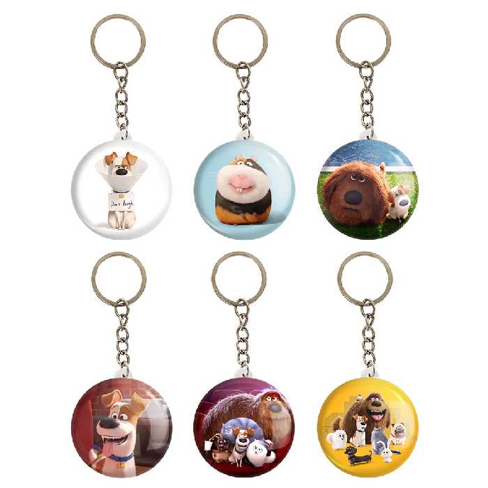 جاکلیدی خندالو مدل زندگی پنهان حیوانات خانگی کد 390B مجموعه 6 عددی