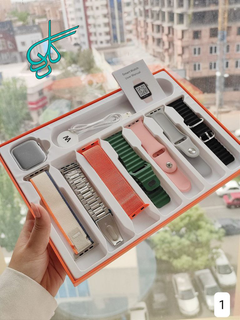 خرید ساعت هوشمند Ws-x90 امکانات شارژر وایرلس برنامه ورزشی تم های متنوع کیفیت تصویر عال به همراه 7 بند مخصوص کد 1918671 - ردگل