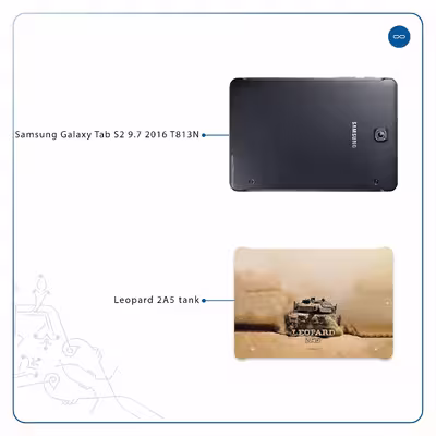 برچسب پوششی ماهوت مدل Leopard 2A5 tank مناسب برای تبلت سامسونگ Galaxy Tab S2 9.7 2016 T813N