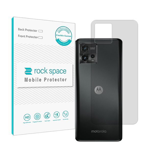گلس محافظ پشت گوشی موتورولا G72 مدل نانو هیدروژل شفاف برند راک اسپیس سایز S کد 24286