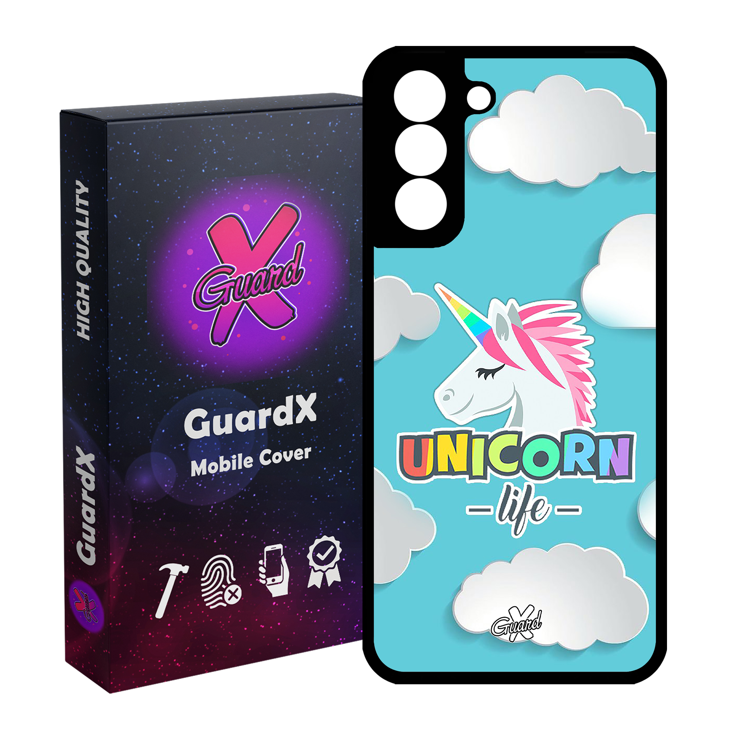 کاور گارد ایکس طرح Unicorn مدل Glass10060 مناسب برای گوشی موبایل سامسونگ Galaxy S21