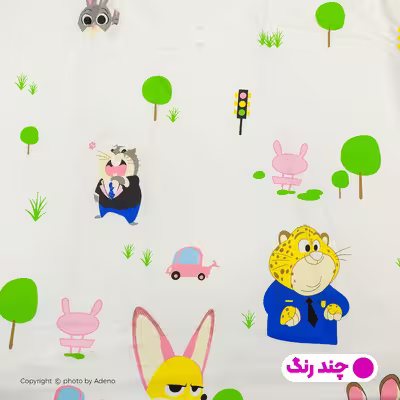 ملحفه آدنو مدل زوتوپیا کد IR83 یک نفره سایز 140x240 سانتی متر