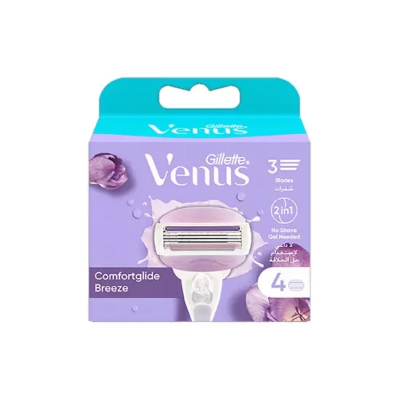 یدک ژیلت ونوس کامفورت گلاید بریز بسته 4 عددی 3 لبه