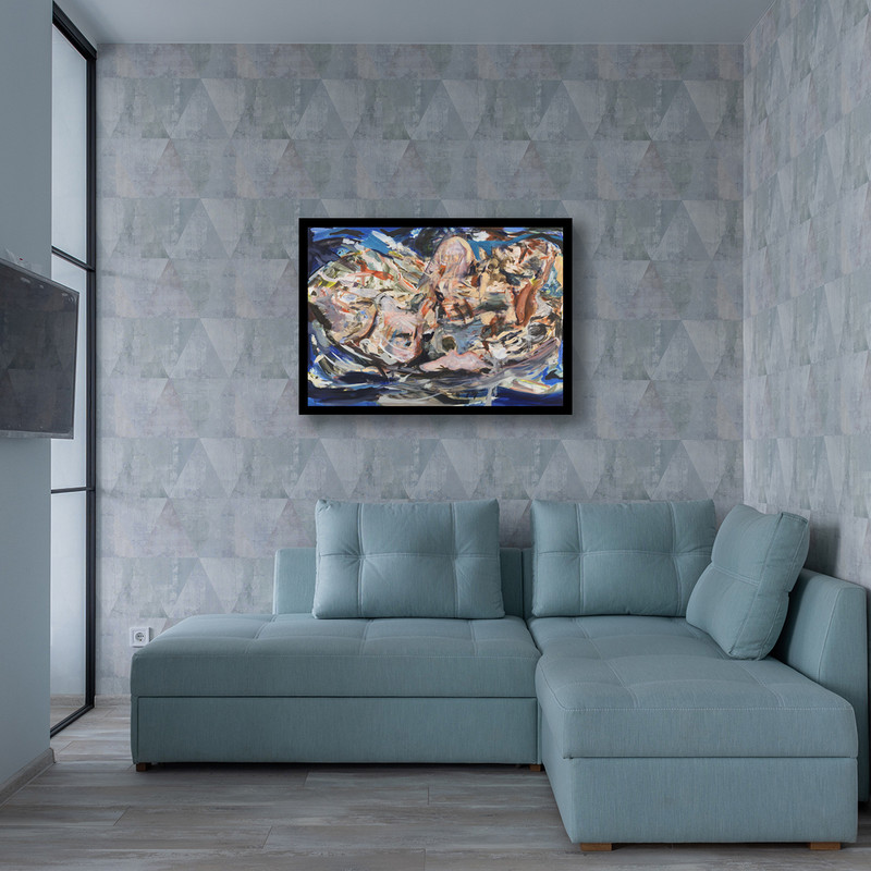 تابلو مدل نقاشی انتزاعی | دنیای قاب