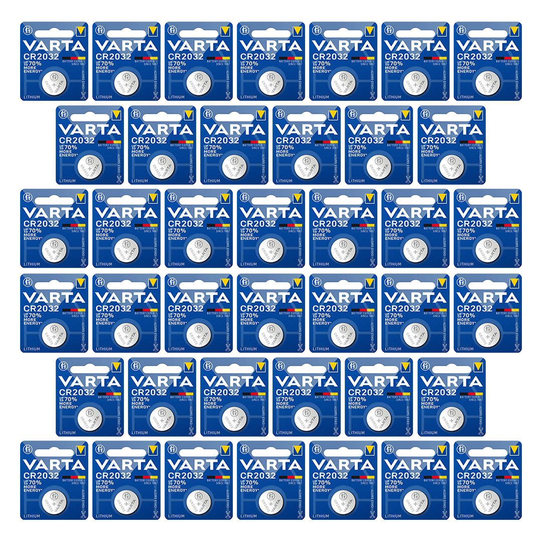 باتری سکه ای وارتا مدل CR 2032 بسته 40 عددی