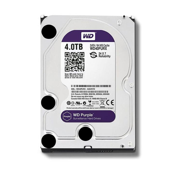 قیمت و خرید هارد اینترنال 4 ترابایت وسترن دیجیتال بنفش Purple | ایمن کالا