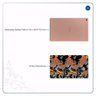 برچسب پوششی ماهوت مدل Autumn-Army مناسب برای تبلت سامسونگ Galaxy Tab A 10.1 2019 T515