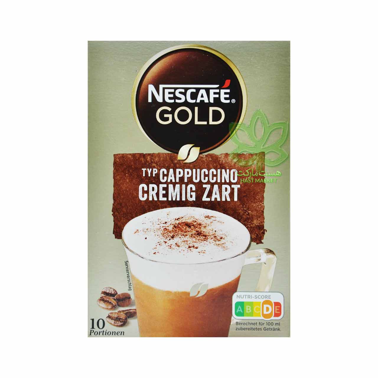 قهوه فوری کاپوچینو خامه ای 10 عدد گلد نسکافه - nescafe