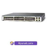 سوئیچ شبکه PoE مدیریتی سیسکو 48 پورت WS-C3750-48PS-S