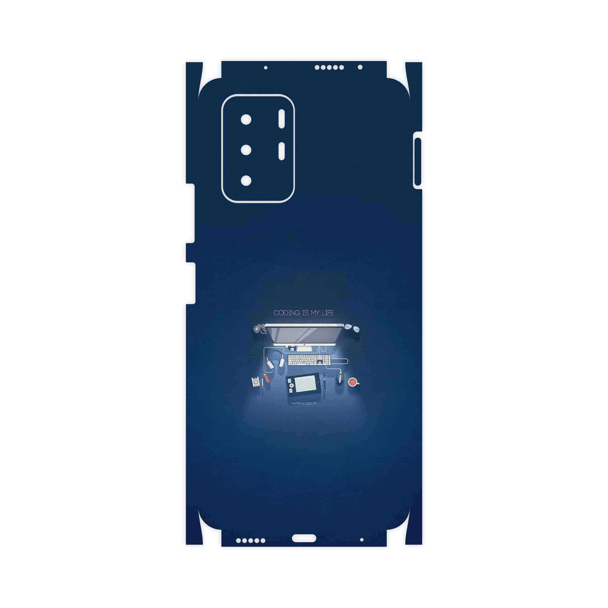 برچسب پوششی ماهوت مدل Programming 3-FullSkin مناسب برای گوشی موبایل شیائومی Redmi Note 10 Pro (China)