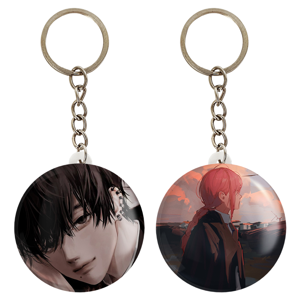 جاکلیدی خندالو مدل ماکیما و یوشیدا انیمه مرد اره ای کد 1796017961 مجموعه 2 عددی