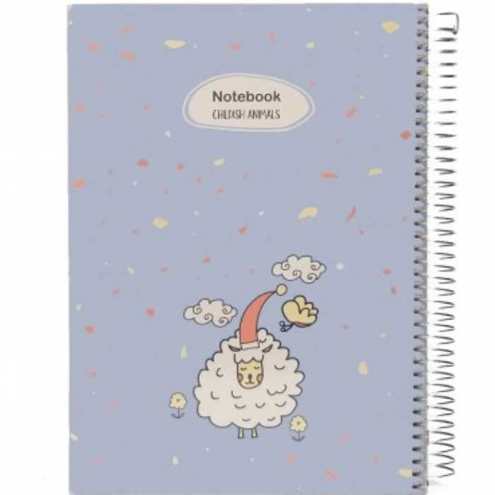 دفتر سیمی پاپکو مدل روکش پلاستیکی یک خط 60 برگ طرح 2