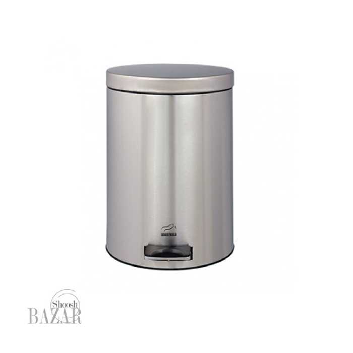 سطل زباله پدالدار 6 لیتری سایلنت استیل بهازکالا 16178063