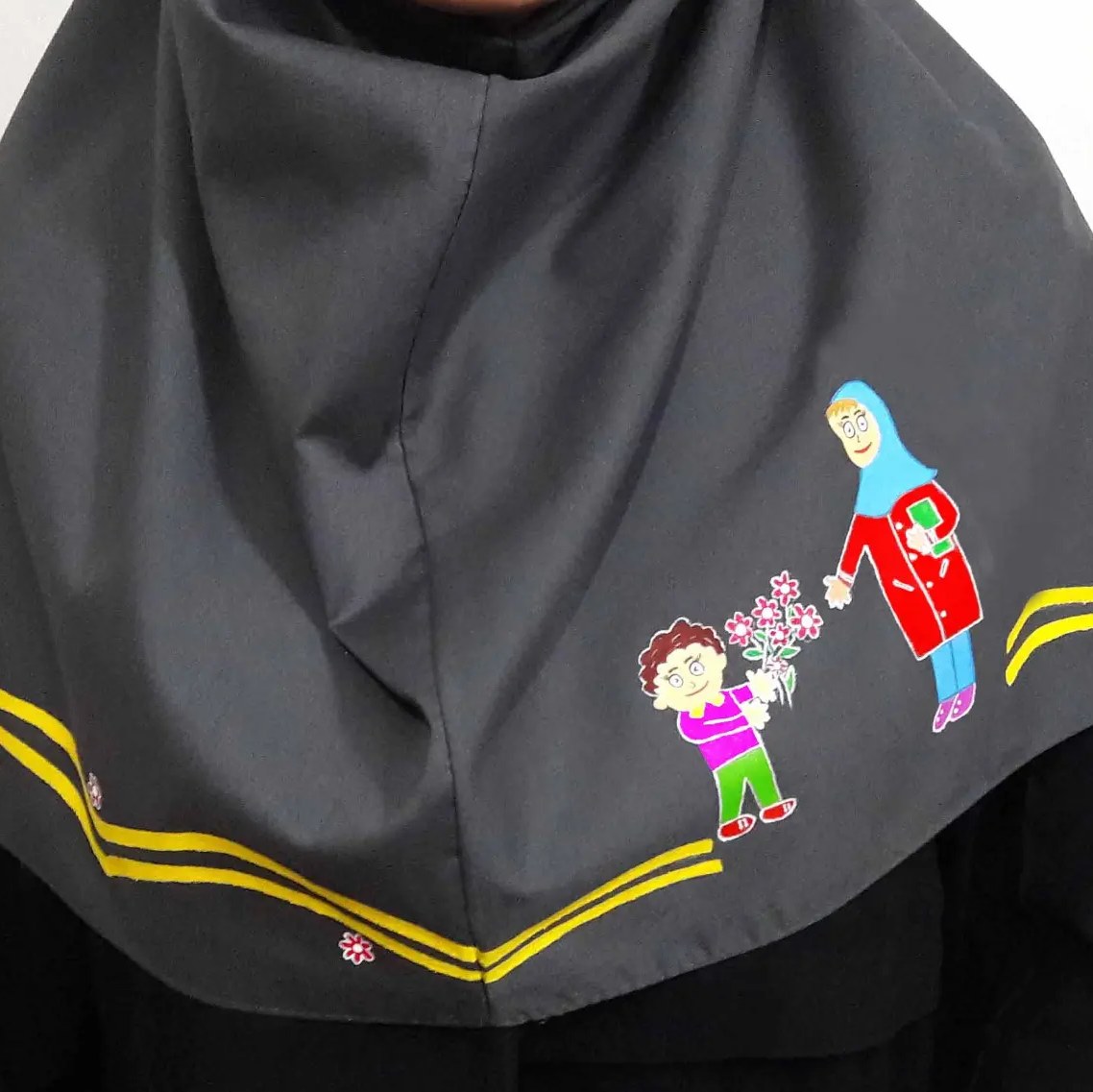 مقنعه نقاشی شده بروجرد