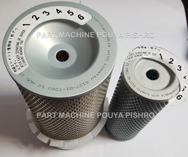 فیلتر هواکش دوقلو لیفتراک کوماتسو 5-7 تن مدل FD50E-5 , FD70E-5