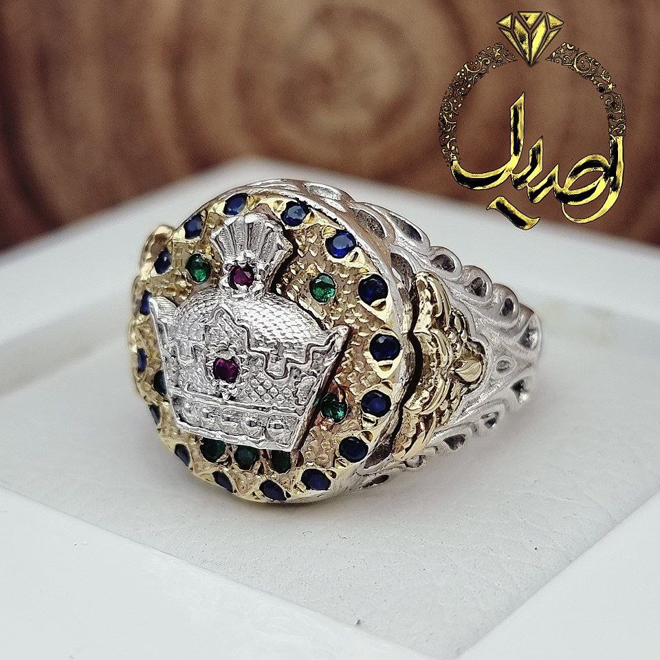 انگشتر نقره اسپرت طرح تاج