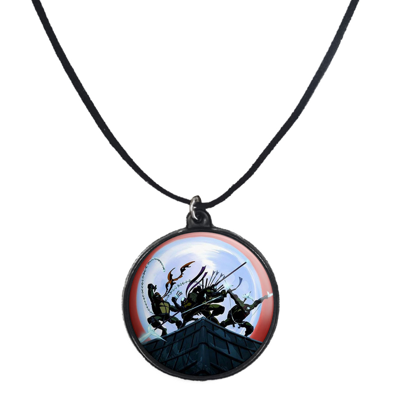 گردنبند پرمانه طرح لاکپشت‌های نینجا کد pmb.9966 مدل دو طرفه