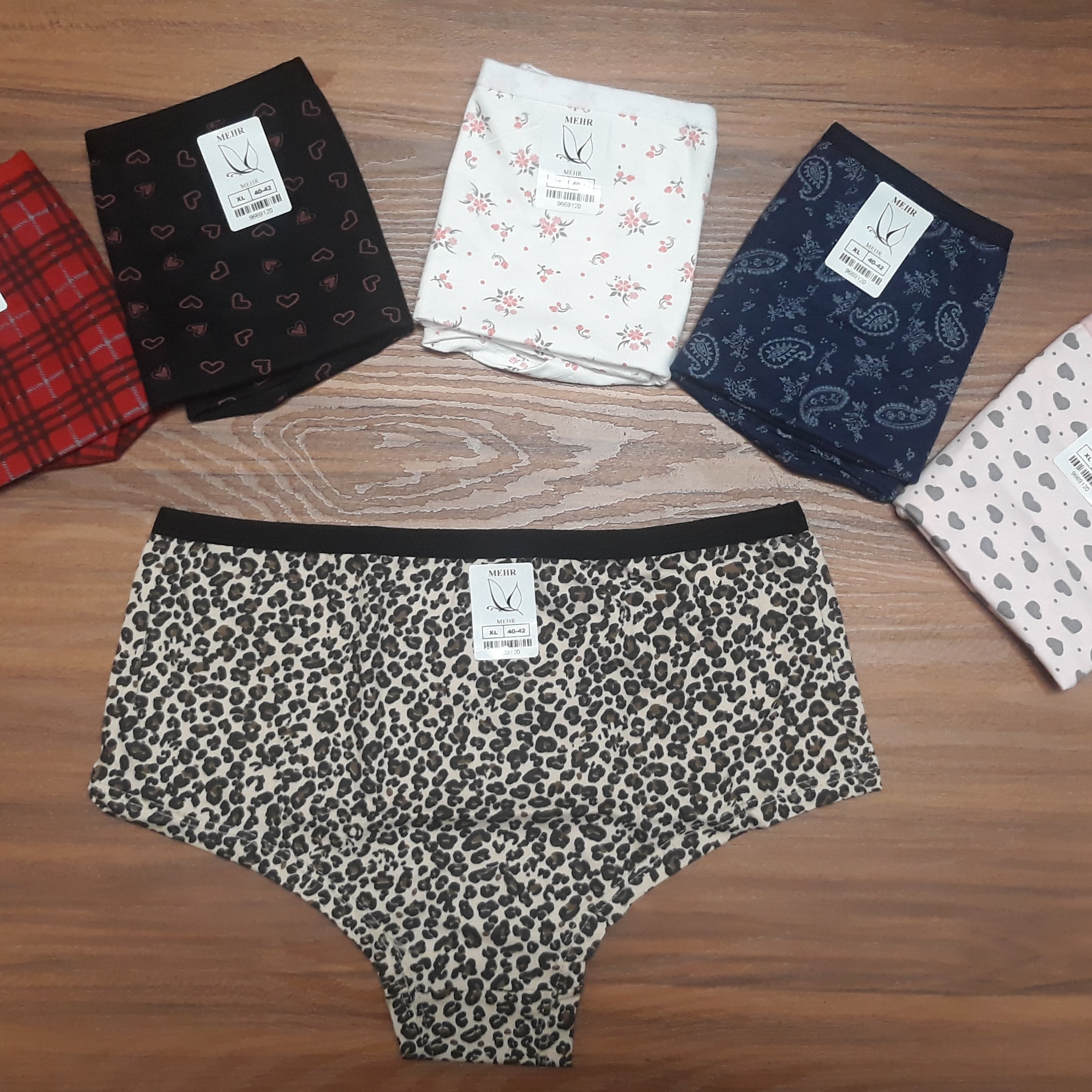 شورت نخ پنبه زنانه سایز L تا 3XL رنگ بندی