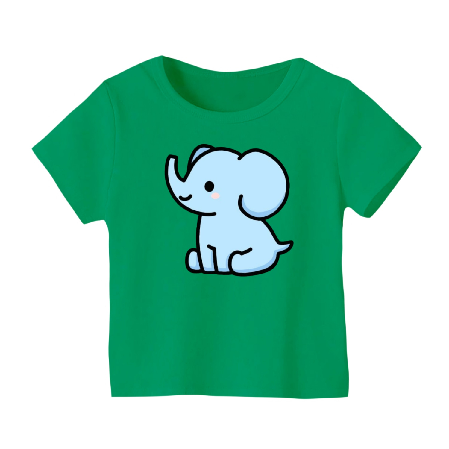تی شرت آستین کوتاه بچگانه مدل فیل کد 14 رنگ سبز