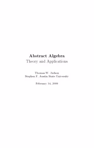 خرید و دانلود نسخه کامل کتاب Abstract algebra: Theory and applications