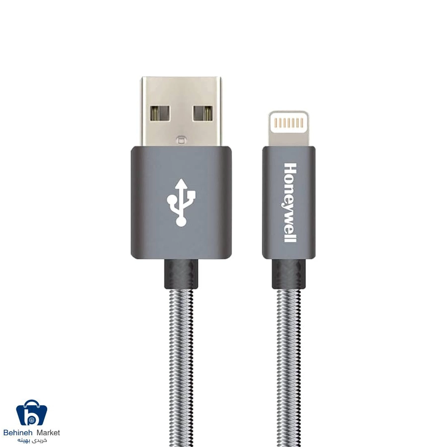 کابل شارژ USB به لایتنینگ هانیول مدل HC000020 CBL طول 1.2 متر خاکستری