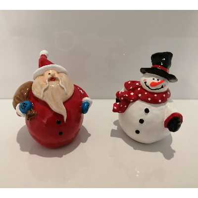 مجسمه مدل بابانوئل و آدم برفی کد D01 مجموعه 2 عددی