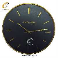 ساعت دیواری اورجینال آرتمیس آلیاژ فلزی طلایی| کد رفرنس 19941، مدل: 6015Gold B