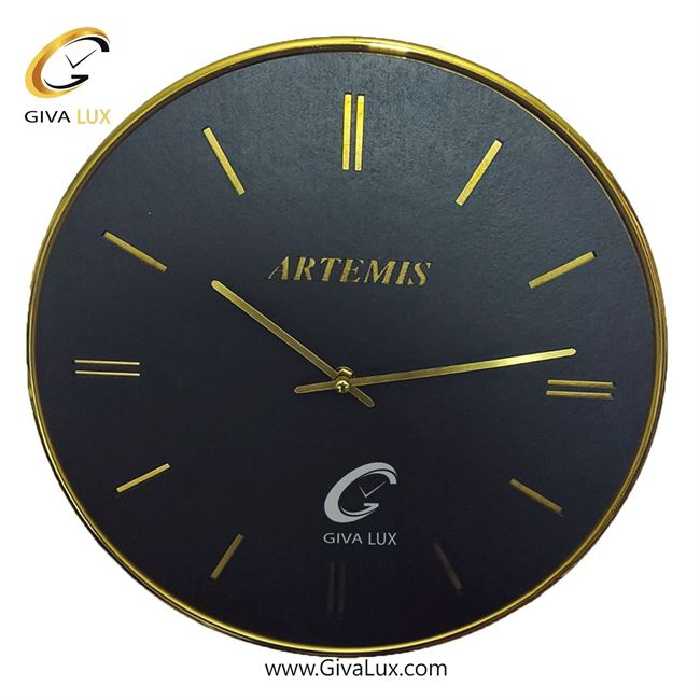ساعت دیواری اورجینال آرتمیس آلیاژ فلزی طلایی| کد رفرنس 19941، مدل: 6015Gold B