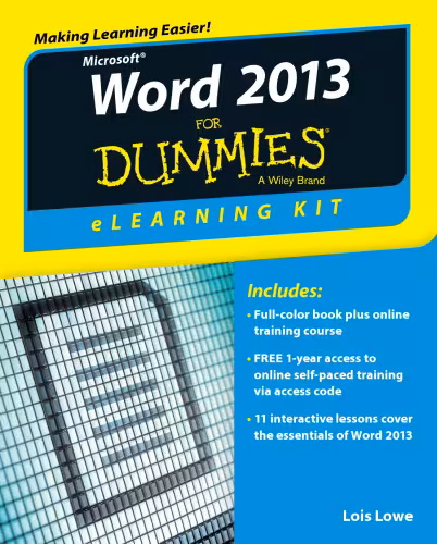 خرید و دانلود نسخه کامل کتاب Word 2013 eLearning Kit For Dummies