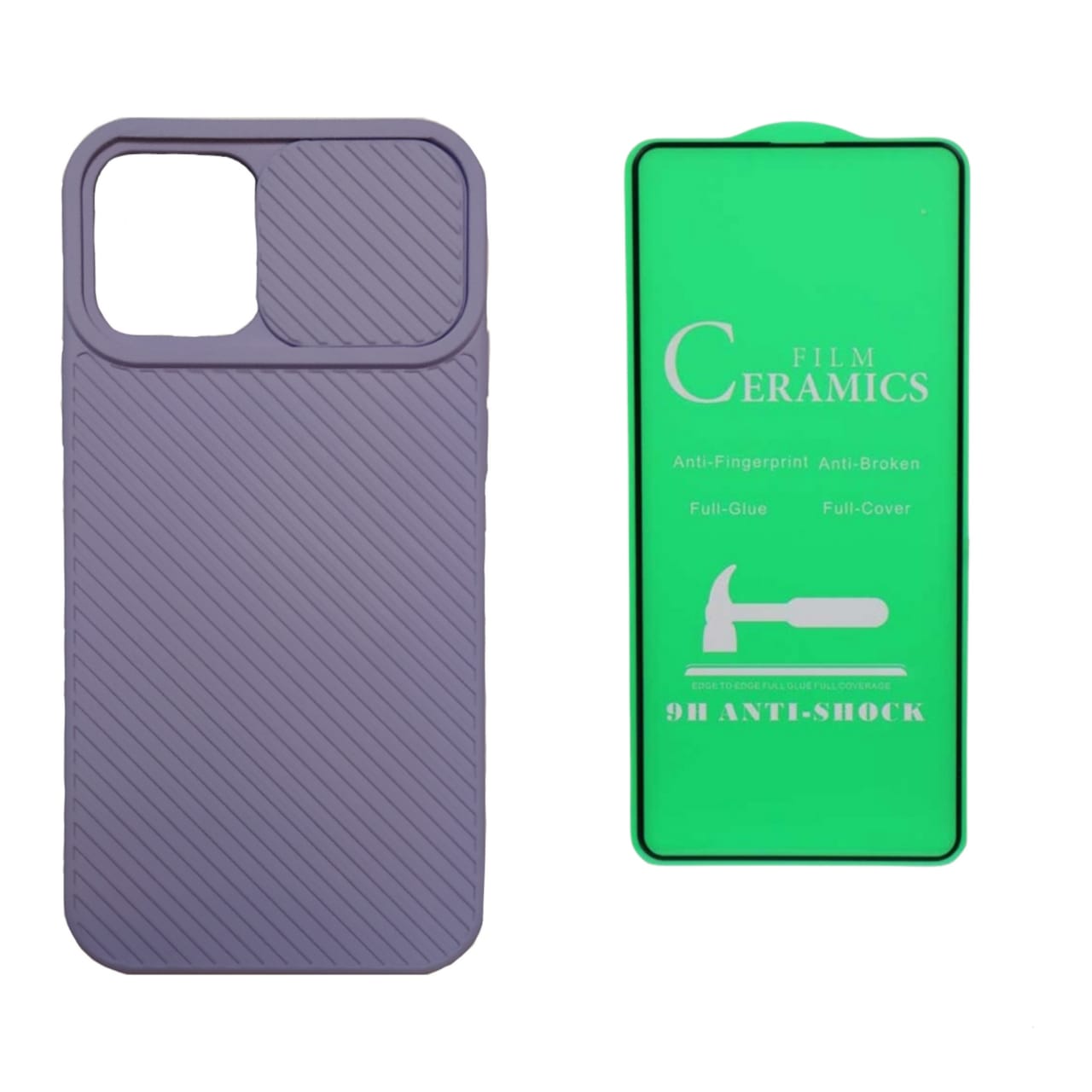 کاور مدل سیلیکونی مناسب برای گوشی موبایل اپل iPhone 12 Pro به همراه محافظ صفحه نمایش