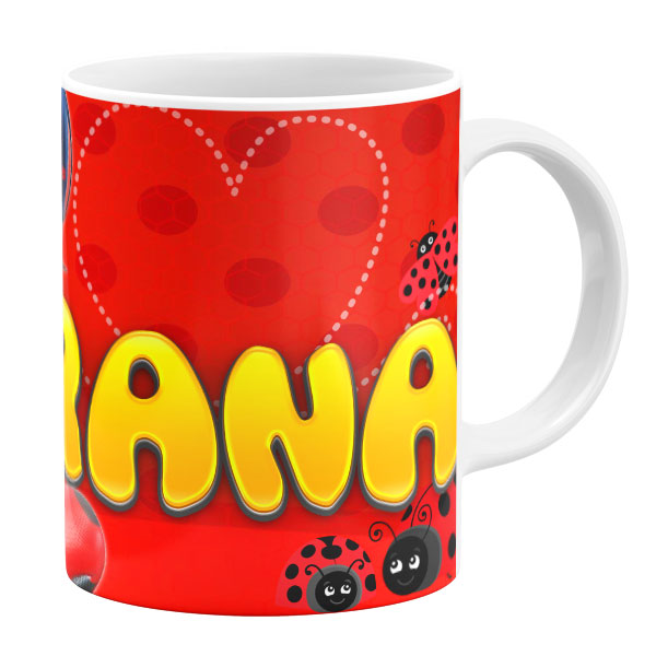 ماگ طرح دختر کفشدوزکی مدل رعنا