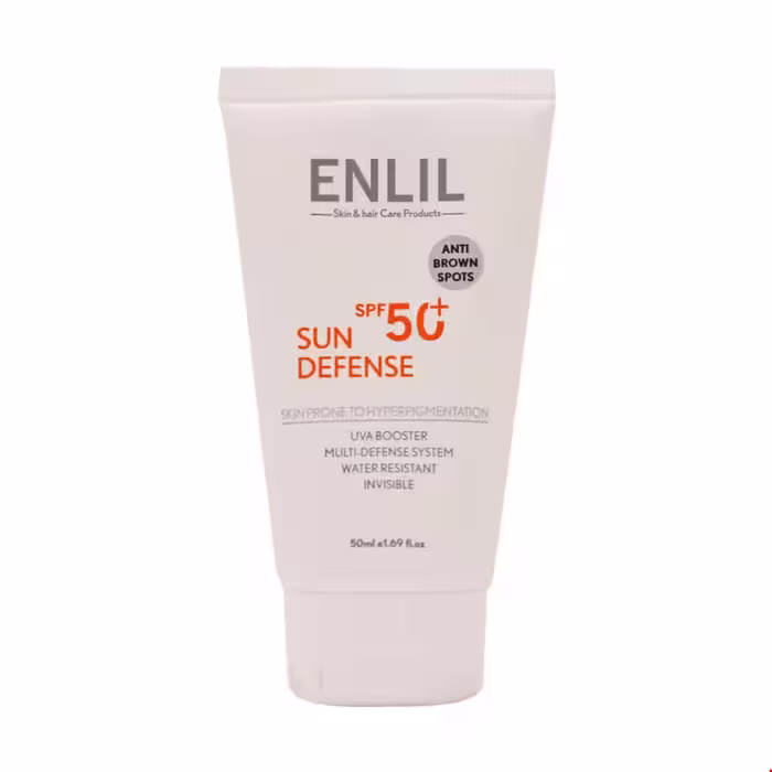 کرم ضد آفتاب SPF50 سان دیفنس پوست مستعد لک انلیل 50 میلی لیتری
