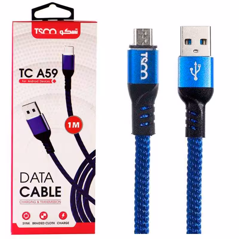 کابل تبدیل USB به microUSB تسکو مدل TC A59 طول 1 متر