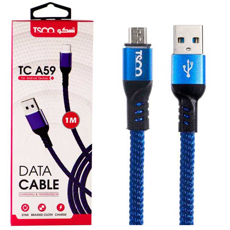 کابل تبدیل USB به microUSB تسکو مدل TC A59 طول 1 متر