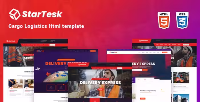 دانلود قالب HTML حمل و نقل Startesk