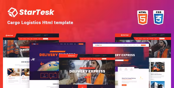 دانلود قالب HTML حمل و نقل Startesk