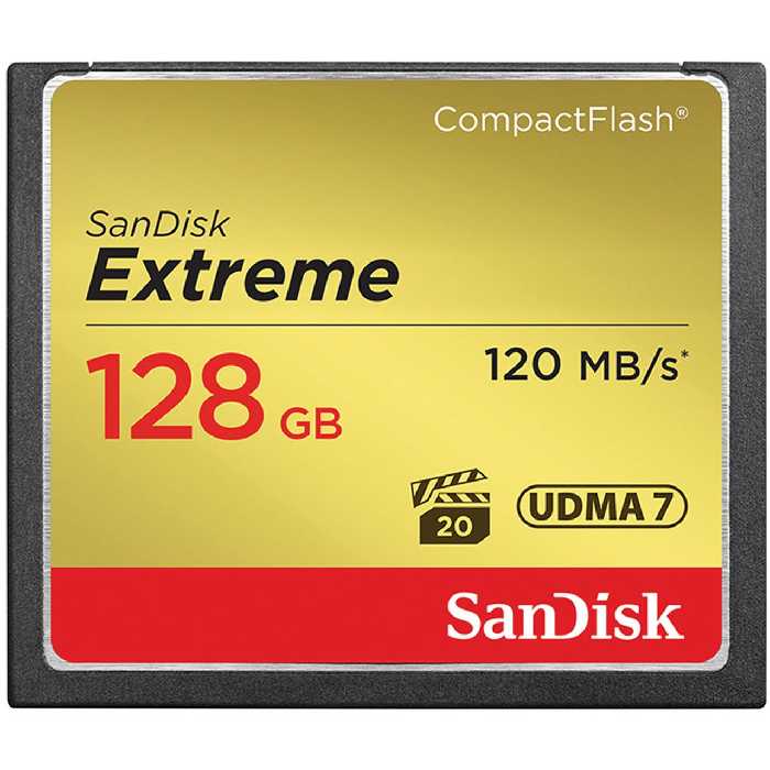 کارت حافظه CompactFlash سن دیسک مدل Extreme سرعت 800X 120MBps ظرفیت 128 گیگابایت