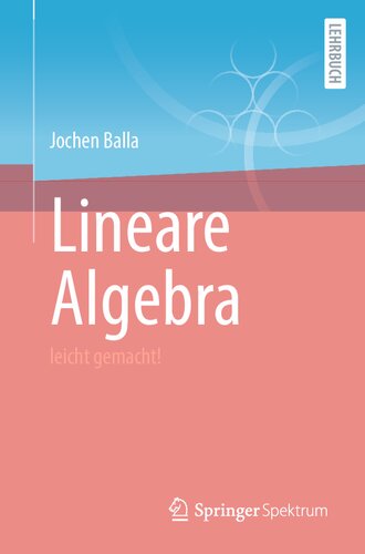 خرید و دانلود نسخه کامل کتاب Lineare Algebra: leicht gemacht!
