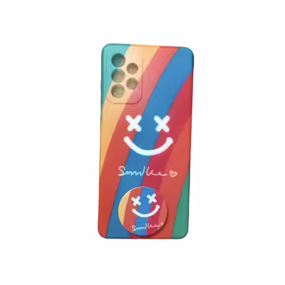 کاور طرح لبخند کد 38 مناسب برای گوشی موبایل سامسونگ Galaxy A72 به همراه پایه نگهدارنده
