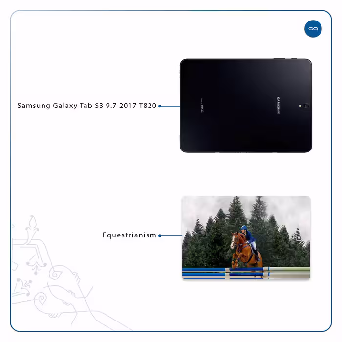 برچسب پوششی ماهوت مدل Equestrianism مناسب برای تبلت سامسونگ Galaxy Tab S3 9.7 2017 T820