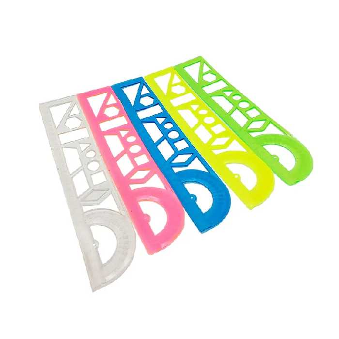 خط کش ژله ای 30 سانتی متر شابلون و نقاله دار