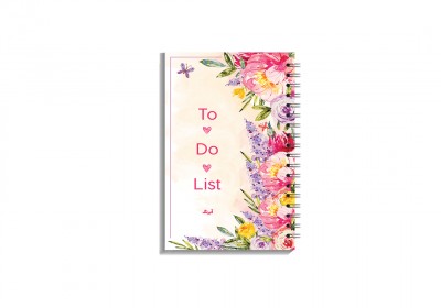 دفتر برنامه ریزی To Do List آبرنگ مدل گل رز کد 1704