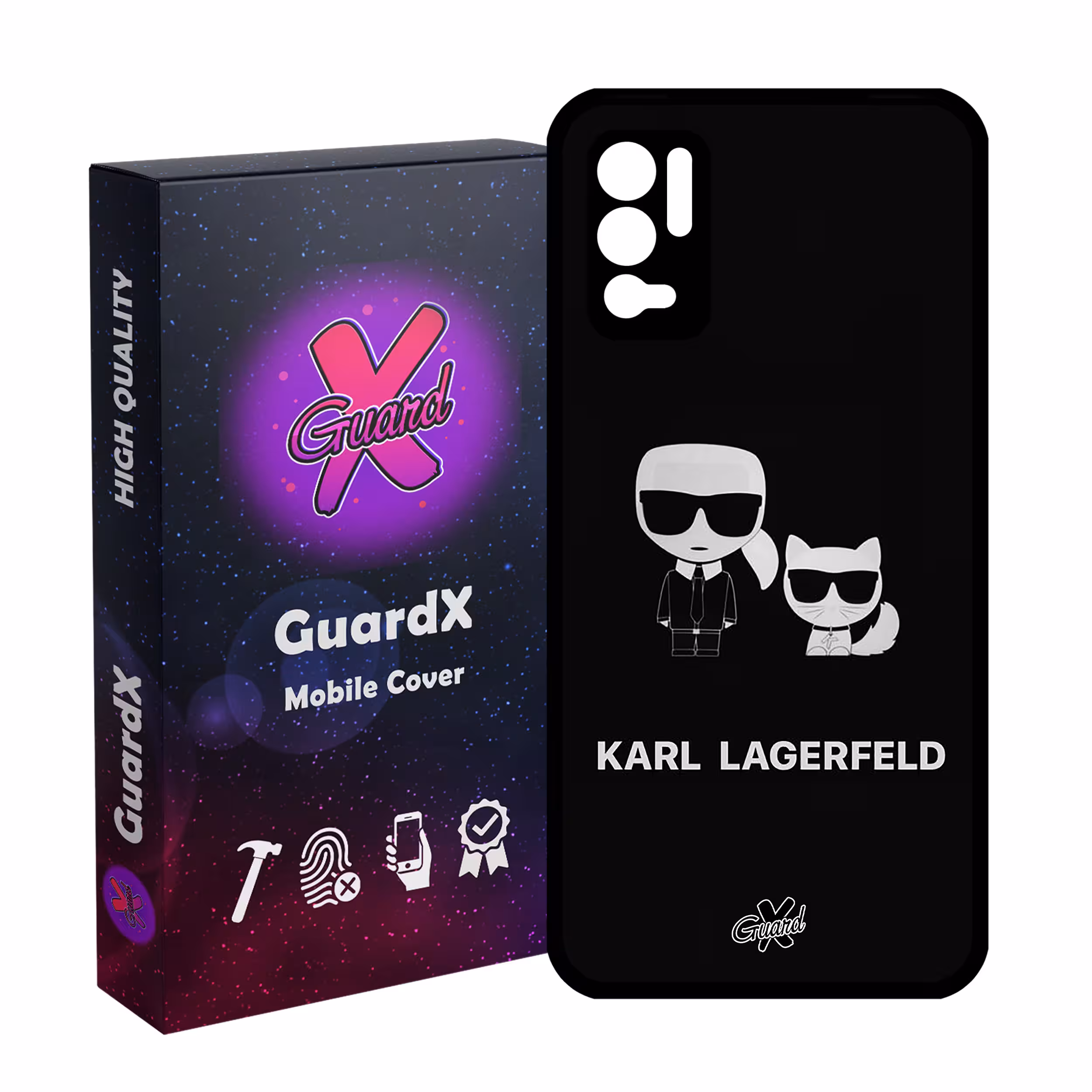 کاور گارد ایکس طرح Karl Lagerfeld مدل Glass10423 مناسب برای گوشی موبایل شیائومی Redmi Note 10 5G/Poco M3 Pro /Redmi Note 10T 5G