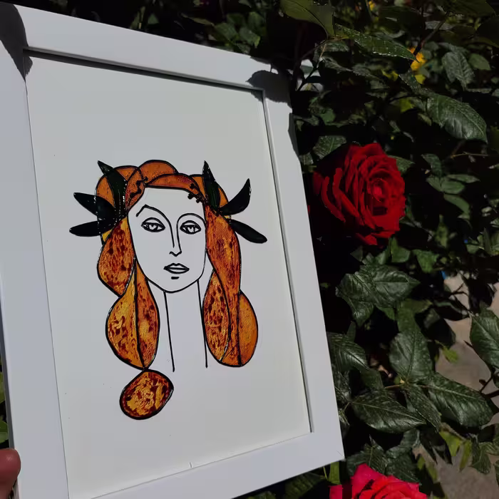 تابلوی ویترای مو هنایی ستیز A4